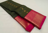 KSS - Green/Rani Pink Korvai