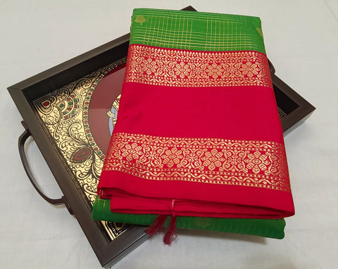 KSS - Green/Tomato Pink Korvai Kottadhi