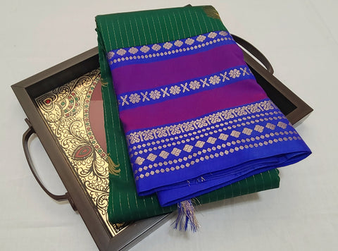 KSS - Dark Green/Blue Korvai