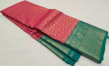 KSS - Dark Rani Pink/Green Korvai
