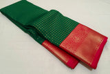 KSS - Emerald Green/Tomato Pink Lakshadeepam Korvai