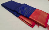 KSS - Royal Blue/Tomato Pink Lakshadeepam Korvai