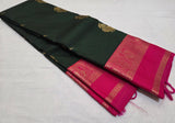 KSS - Bottle Green/Pink Korvai