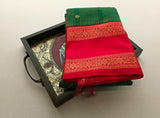 KSS - Meenakshi Green/Pink Korvai