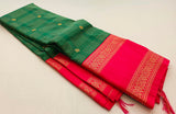 KSS - Meenakshi Green/Pink Korvai
