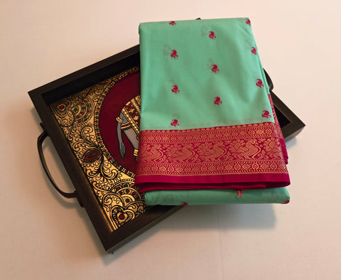 KSS - Sea Green/Pink Korvai