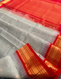 KSC - Double shaded Cement Grey with Red Kottadi