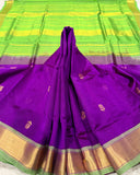 KSC - Double shaded Purple Magenta with Parrot Green