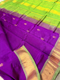 KSC - Double shaded Purple Magenta with Parrot Green