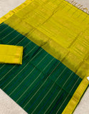 KSC - Double shaded Emerald Green with Lime Green Veldaari Korvai
