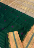 KSC - Double shaded Karpagam Pachai/Sandalwood Beige Korvai