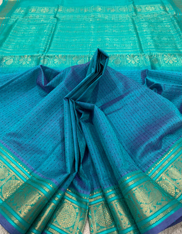KSC - Double shaded Lavender Blue with Sea Blue Lakshadeepam