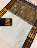 KSC - Dove White with Dark Brown Muthukattam Korvai