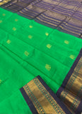 KSC - Meenakshi Green with Purplish Grey Korvai