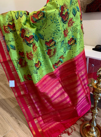 PKSC - Parrot Green/Pink Korvai