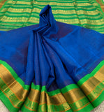 KSC - Peacock Blue/Parrot Green Vaira oosi Korvai