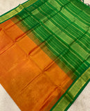 KSC - Double shaded Rustic Orange/Emerald Green Korvai