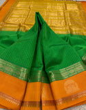 KSC - Double shaded Parrot Green with Mustard Orange