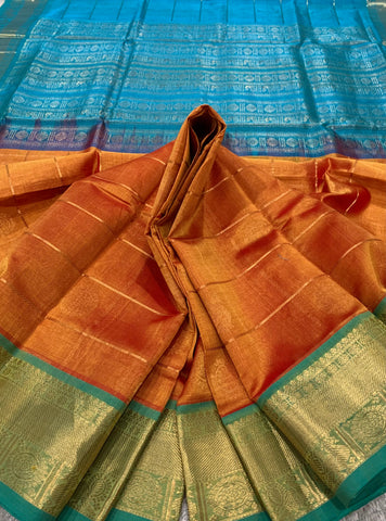 KSC - Double shaded Rustic Orange with Blue