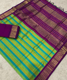 KSC - Sea green/Canary Yellow/Blue with Vadamalli Korvai