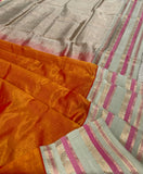 KSC - Double shaded Marigold Orange with Aloe Gel Beige Varisaipet Korvai