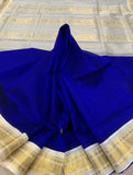 KSC - Dark MS Blue with Venn Pattu Korvai