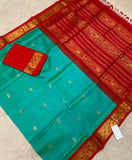 KSC - Double shaded Sea Green/Chilli Red Korvai