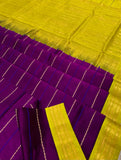 KSC - Double shaded Magenta with Lime Green Veldaari Korvai