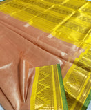 KSC - Double shaded Golden Beige with Canary Yellow Korvai