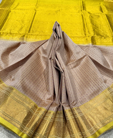 KSC - Golden Beige with Canary Yellow Lakshadeepam