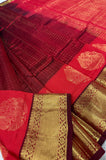 KSC - Double shaded Kumkum Maroon with Sindhoor Red Kattam