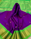 KSC - Violetish Majentha/Green Korvai