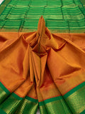KSC - Double shaded Rustic Orange/Emerald Green Korvai