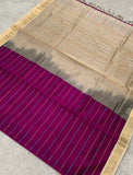 KSC - Double shaded Magenta with Beige Korvai Veldaari