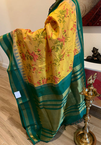 PKSC - Lemon Yellow/Green Korvai