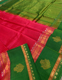 KSC - French Rose Pink/Green Korvai Kottadi