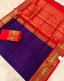 KSC - Double shaded Kathrika color with Chilli Red Korvai