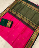 KSC - Panneer Rose/Bottle Green Korvai