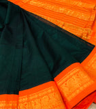 KSC - Bottle Green/Orange Korvai