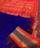 KSC - M.S Blue/Peach Korvai