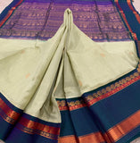 KSC - Pastel Aloe Green with Peacock Green Korvai