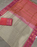 KSC - Ivory/Baby Pink zari Kottadi