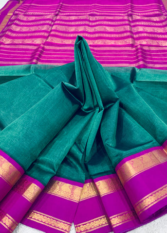 KSC - Double shaded Emerald Green with Magenta