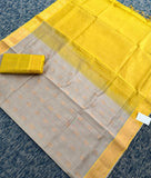 KSC - Double shaded Pastel Grey with Sampangi Yellow