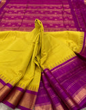 KSC - Canary yellow with Magenta Korvai