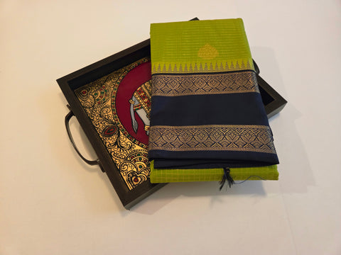 KSS - Apple Green/Dark Blue Korvai