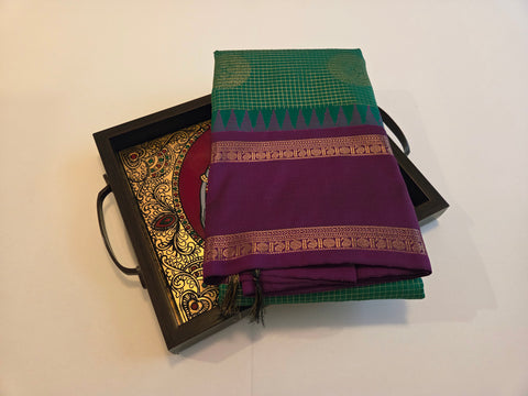 KSS - Green/Dark Wine Korvai