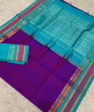 KSC - Double shaded Violetish Magenta with Teal Blue Kattam Korvai