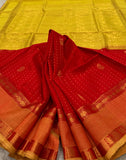 KSC - Double Shaded Sindhoor Red with Canary yellow