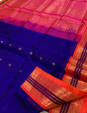 KSC - Double shaded Royal Blue/Hot Pink Korvai
